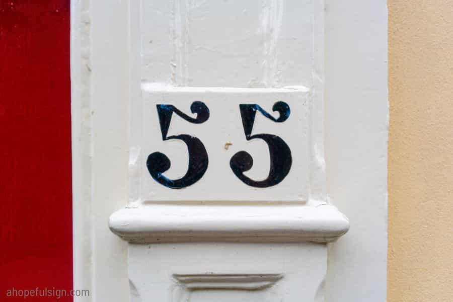 House number fifty five (55)