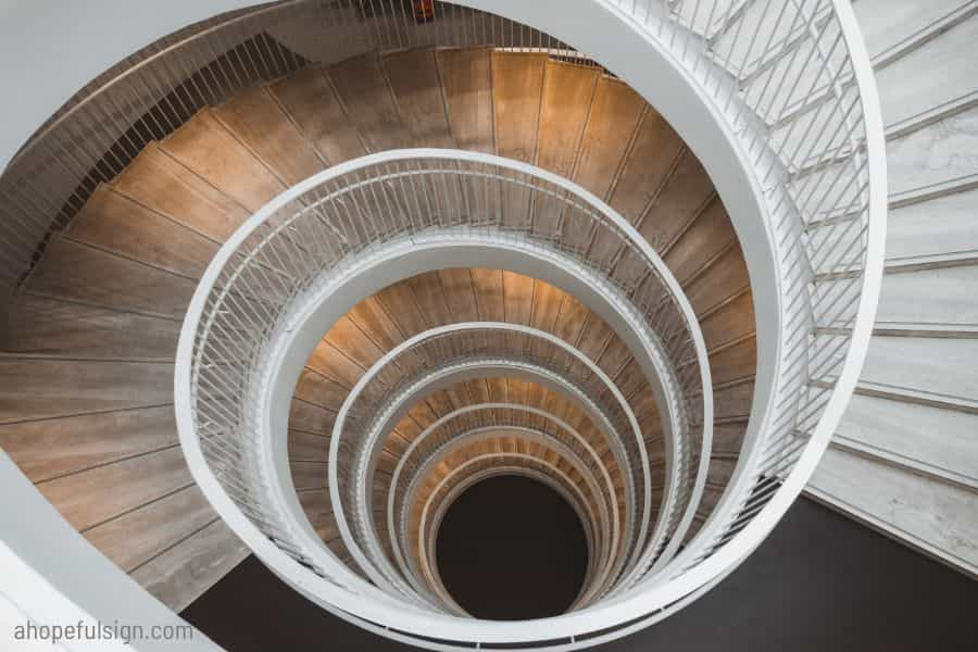 Fibonacci spiral stairs