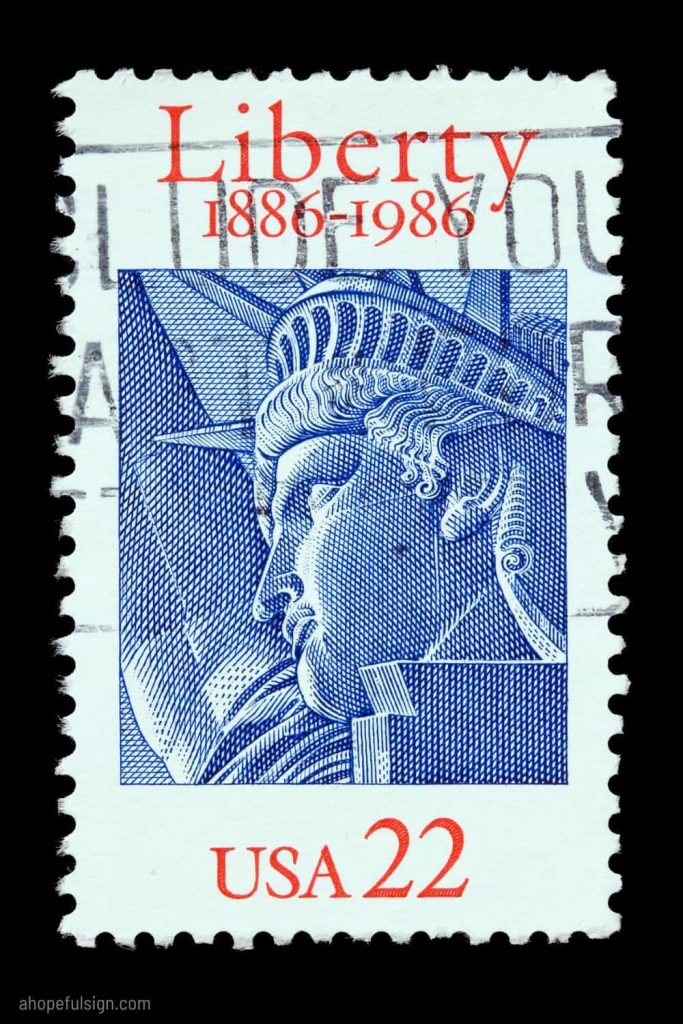USA 22 cent postal stamp